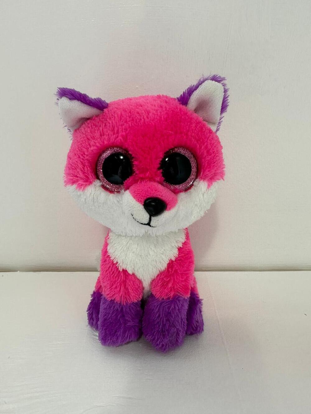 Ty Beanie Boo “Joey” the Pink Fox - Claire’s Exclusive - No Hang Tag (6 inch)